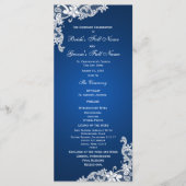 Sapphire and Lace Wedding Program Programmakaart (Voorkant)