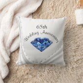 Sapphire and Pearls 65th Jubileum Gifts Pillow Kussen (Deken)