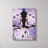 Sapphire and Ruby Abstract Sea Creatures Canvas Afdruk (Voorkant)