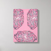 Sapphire and Ruby Abstract Sea Creatures Canvas Afdruk (Voorkant)