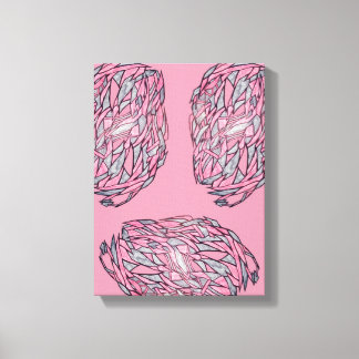 Sapphire and Ruby Abstract Sea Creatures Canvas Afdruk