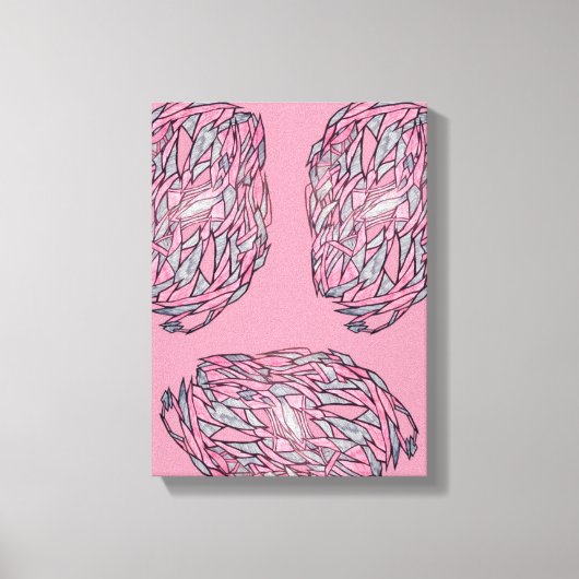 Sapphire and Ruby Abstract Sea Creatures Canvas Afdruk (Voorkant)