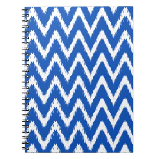 Sapphire Asian Moods Ikat Chevrons Notitieboek (Voorkant)