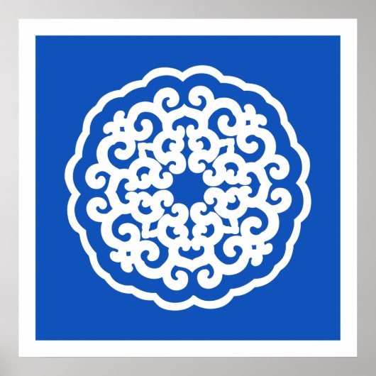 Sapphire Asian Moods Mandalla Poster (Voorkant)