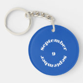 Sapphire Birthstone - September Acryl Sleutelhange Sleutelhanger (Voorkant)