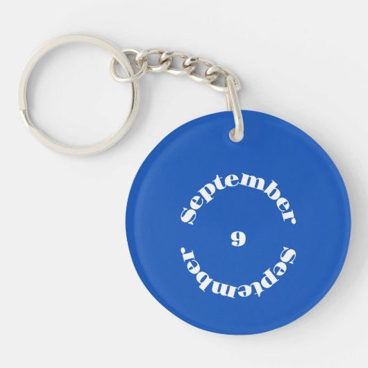 Sapphire Birthstone - September Acryl Sleutelhange Sleutelhanger (Voorkant)