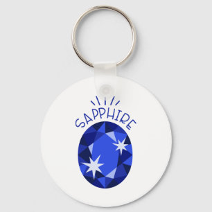 Sapphire Birthstone Sleutelhanger