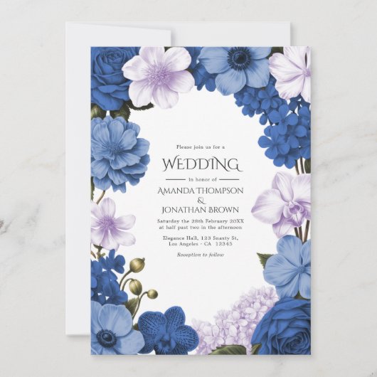 Sapphire Bloom , Cornflower Glow & Soft Shell Kaart (Voorkant)