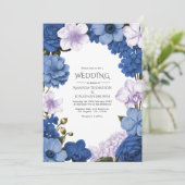 Sapphire Bloom , Cornflower Glow & Soft Shell Kaart (Staand voorkant)