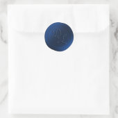 Sapphire Blue 2 Letter Monogram Wax Seal Stickers (Tas)