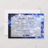 Sapphire Blue 45e Jubileum-reactiekaart RSVP Kaartje (Voorkant)