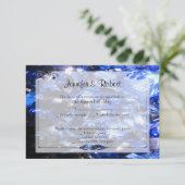 Sapphire Blue 45e Jubileum-reactiekaart RSVP Kaartje (Staand voorkant)