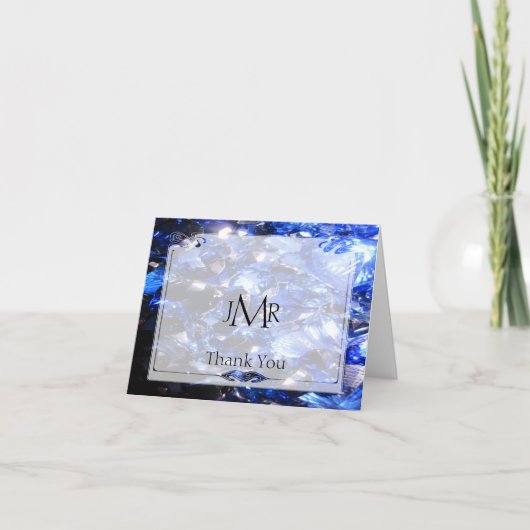 Sapphire Blue 45e verjaardag dank je wel Bedankkaart (Voorkant)