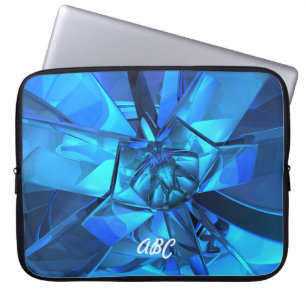 Sapphire Blue Abstract laptophoes Laptop Sleeve