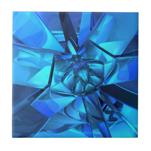 Sapphire Blue Abstract Tegel Tegeltje
