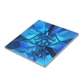 Sapphire Blue Abstract Tegel Tegeltje (Zijkant)