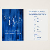 Sapphire blue art voor het kiezen van een weddensc visitekaartje (Voorkant /achterkant)