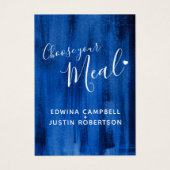 Sapphire blue art voor het kiezen van een weddensc visitekaartje (Voorkant)