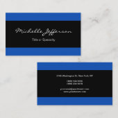 Sapphire Blue Black, contemedendy rendy Visitekaartje (Voorkant / Achterkant)