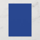 Sapphire Blue Bold Border Modern Wedding Informatiekaartje (Achterkant)