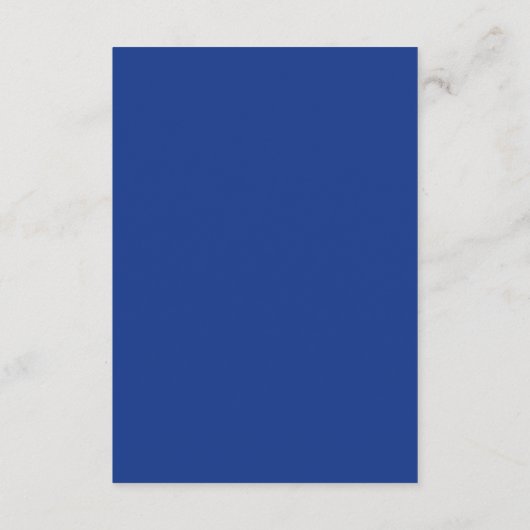 Sapphire Blue Bold Border Modern Wedding Informatiekaartje (Achterkant)