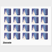 Sapphire Blue Bride Vrijgezellenfeest Square Stick Vierkante Sticker (Vel)