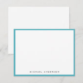 Sapphire Blue Classic Border Correspondence Notitiekaartje (Voorkant / Achterkant)