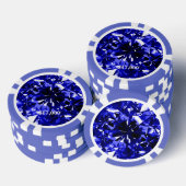 Sapphire Blue Diamond Gem Stone Poker Chip Stripe (Opstapeling)