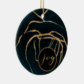 sapphire blue en gold joy photoornaming keramisch ornament (Rechts)