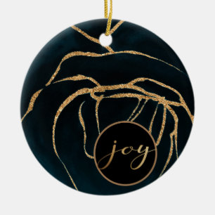 sapphire blue en gold joy photoornaming keramisch ornament