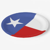 Sapphire Blue en Red Texas Flag Papieren Bordje (Gekanteld)