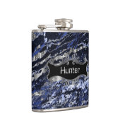 Sapphire Blue en Silver Heupfles (Rechts)