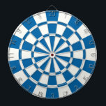 Sapphire Blue en White Dartbord<br><div class="desc">Sapphire Blue en White Dart Board</div>