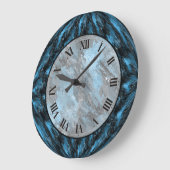 Sapphire Blue Faux Marble Wall klok (Hoek)