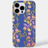 Sapphire Blue Floral Botanical Bliss Telefoon Case (Achterkant)