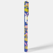 Sapphire Blue Floral Botanical Bliss Telefoon Case (Achterkant / Rechts)