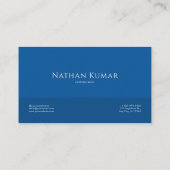 Sapphire Blue Floral Modern Geometric Ocean Visitekaartje (Achterkant)