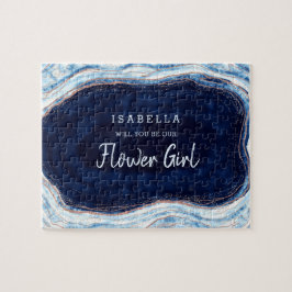 Sapphire Blue Geode is ons Bloemenmeisje-voorstel Legpuzzel