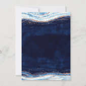 Sapphire Blue Geode Slice Couple's Trouwdouche Kaart (Achterkant)