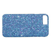 Sapphire Blue Glitter Effect Sparkle Case-Mate iPhone Case (Achterkant (Horizontaal))