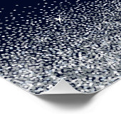 Sapphire Blue Glitter Quinceanera Welcome Sign Perfect Poster (Hoek)