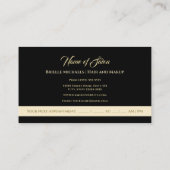 Sapphire Blue Glitter zandloper Haar en make-up Afsprakenkaartje (Achterkant)