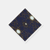 Sapphire Blue & Gold Diamond Jubileum Party Servet (Hoek)