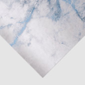 Sapphire Blue Gray Silver Marble Metallic Abstract Tissuepapier (Detail)