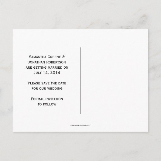 Sapphire Blue Heart Black Swirls Bewaar de datum Aankondigingskaart (Achterkant)