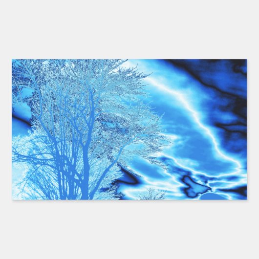 Sapphire Blue Iced Tree stickers (Voorkant)