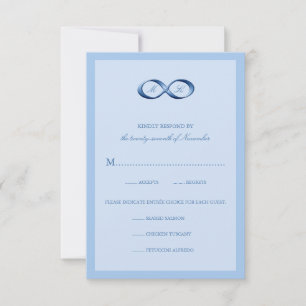 Sapphire Blue Infinity Hand Clasp Wedding RSVP