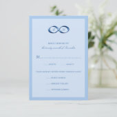 Sapphire Blue Infinity Hand Clasp Wedding RSVP (Staand voorkant)