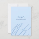 Sapphire Blue Infinity Hand Clasp Wedding RSVP Kaartje (Achterkant)