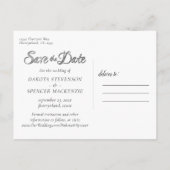 Sapphire Blue | Kobalt Grunge Save the Date Aankondigingskaart (Achterkant)